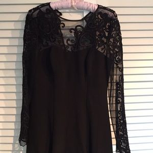Black formal dress with lace